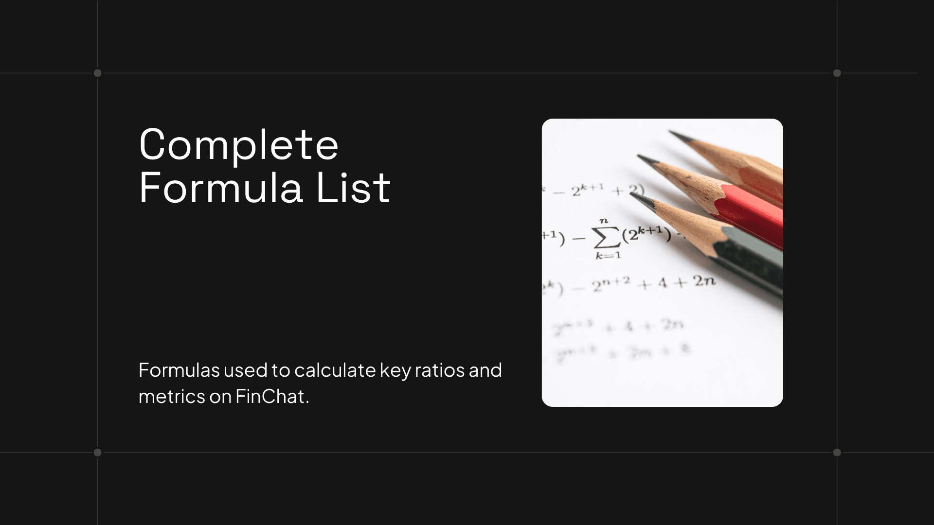 Complete Platform Formula List